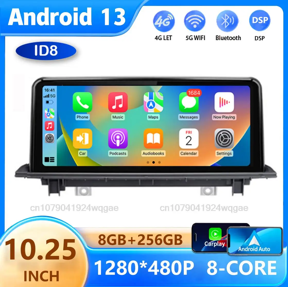 

ID8 Android 13 Car Radio For BMW X1 F48 X2 F49 2016- 2017 NBT & 2018 - 2020 EVO Multimedia Player GPS Stereo 4G wireless Carplay