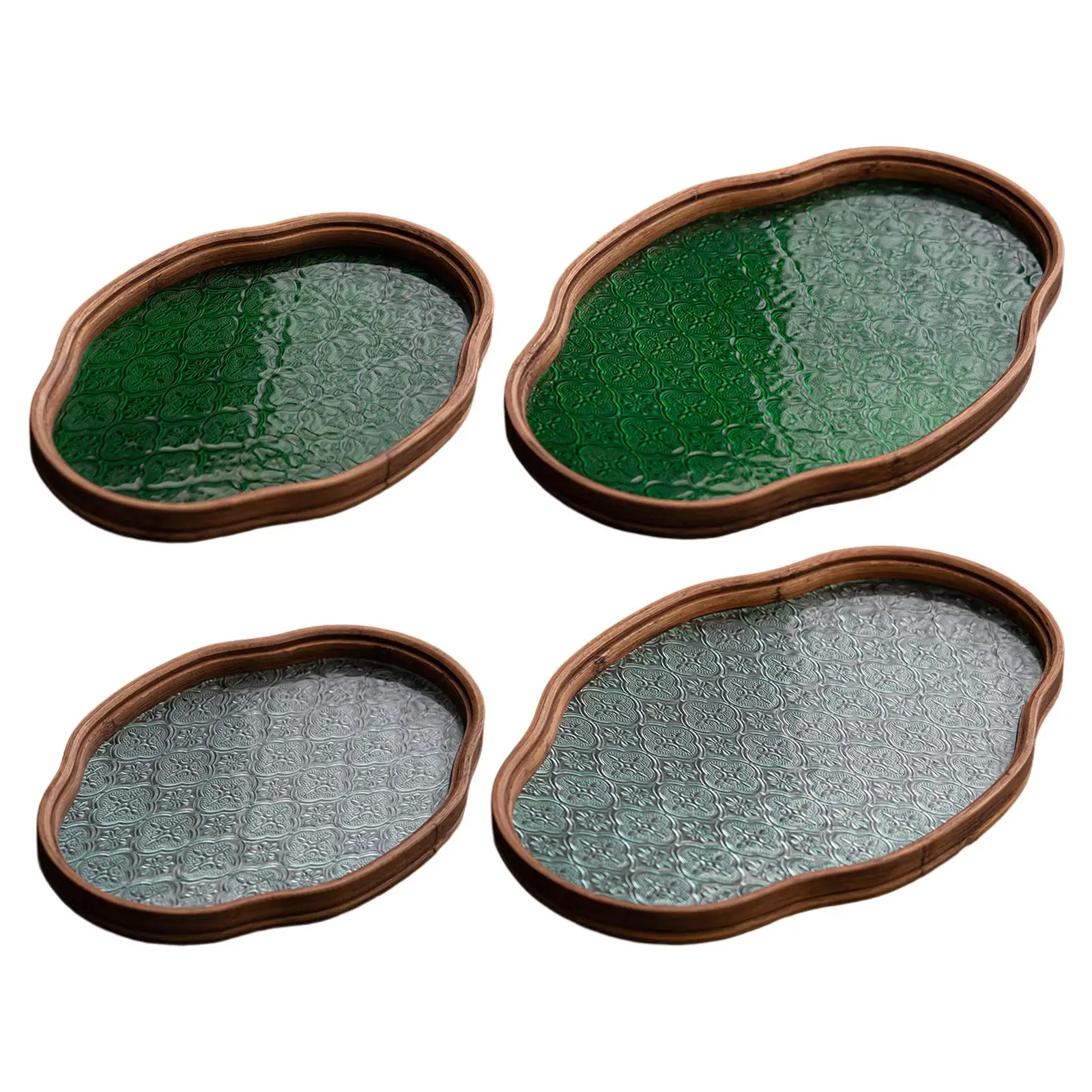 Стеклянный поднос с цветком бегонии чашка для чая сервировочное блюдо