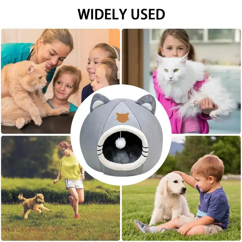 Лежанка для кошек с глубоким сном домик мягкая домашних животных теплый домашний