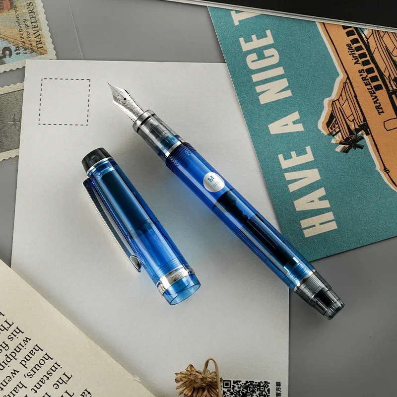 Фото Горячая новинка: Оригинальная перьевая ручка Pilot CUSTOM HERITAGE 92 с прозрачным поршнем и пером из 14-каратного золота. Классические цвета: синий, черный, оранжевый. №3