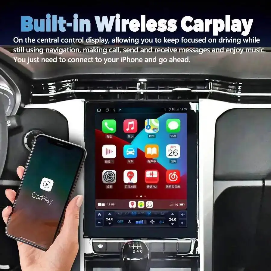 

9,7 "4G Carplay Wi-Fi экран автомобильный радиоприемник авто экран навигации вертикальный Android авто мультимедийный плеер для Jianghuai T8 GPS стерео