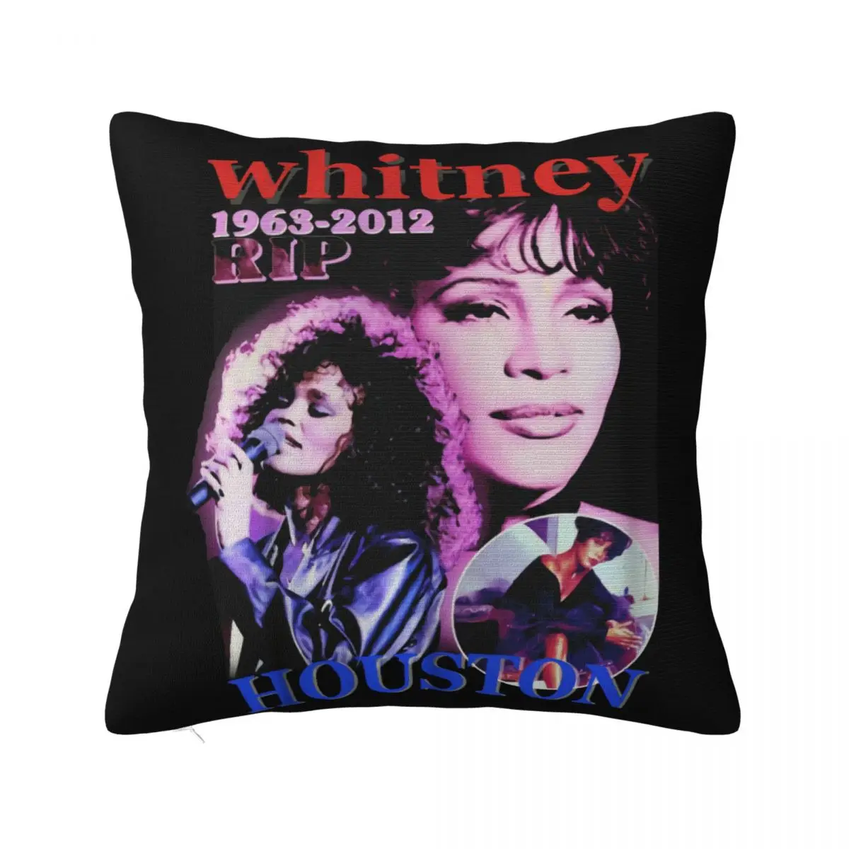 Whitney Houston Singer 1963 2012 хлопковая черная мужская наволочка с репринтом S 4XL C431 Harajuku
