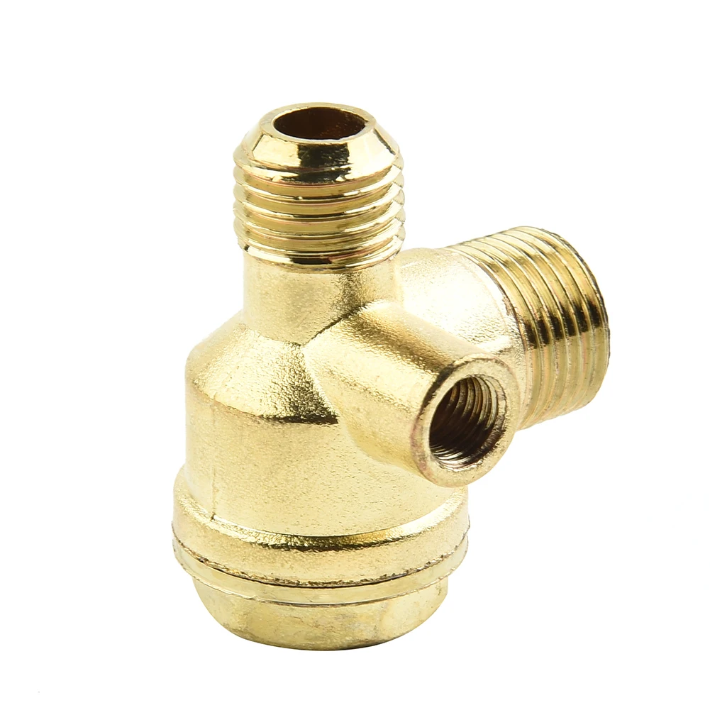 

Air Compressor Check Valve Three Male Connector 16/14/7mm Zinc Alloy For Pipeline Connection Pneumatic Tank Piston Pump