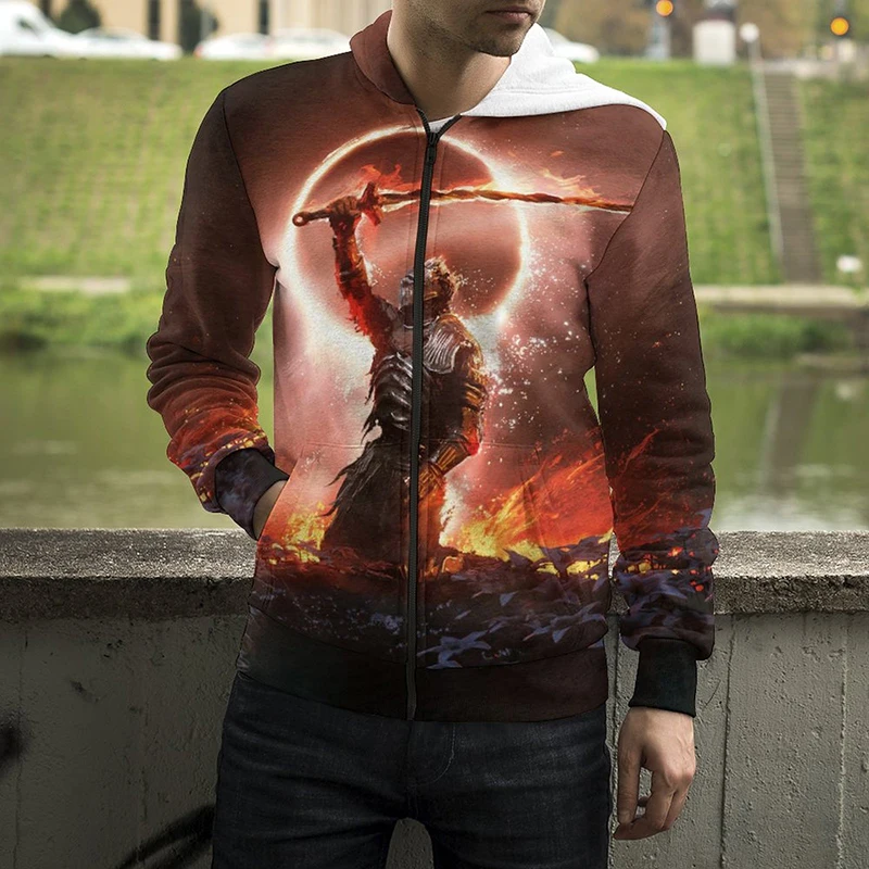 

Dark Souls Zip Hoodies Men Women Sweatshirts Game 3D Printed Fashion Streetwear Casual Cool Zip Up Hoodie Coat Clothing