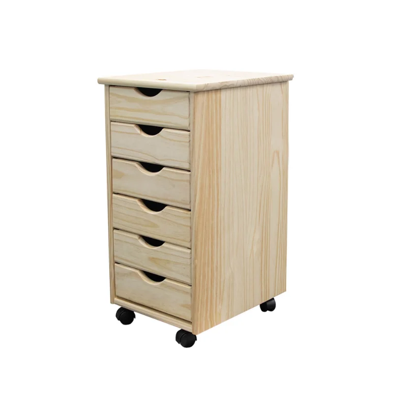 

Adeptus Original Roll Cart, Solid Wood, 6 Drawer Roll Cart, Unfinished drawer plastic drawer for clothes