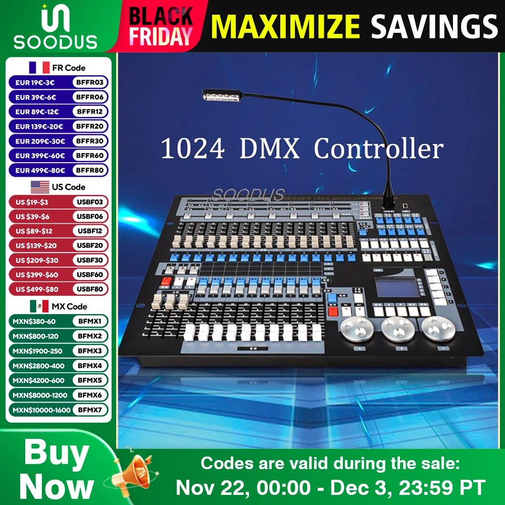 DMX1024 Channel Pro Console Dmx Controller Stage Lighting Plus Осветительная консоль Оборудование для DJ Club