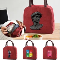 lunch bag for women reusable waterproof insulated thermal lunch bag child portable cooler and warm keeping lunch box for picnic