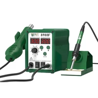 bst 898d 2 in 1 digital temperature controlled soldering station with hot air rework station soldering iron