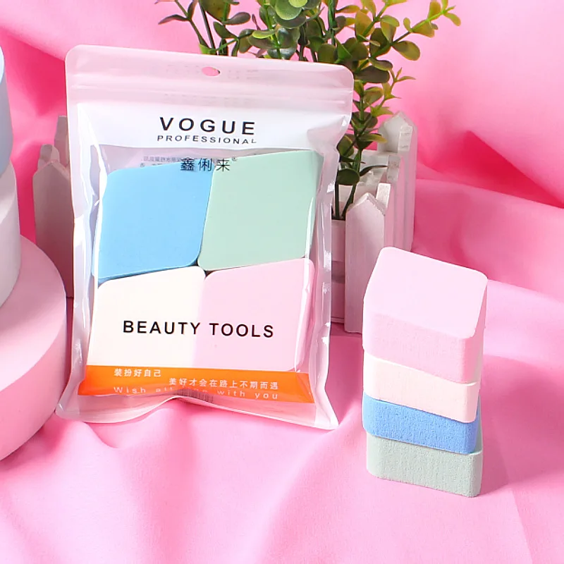 

4pcs Makeup Sponge Diamond Puff Foundation Puff Cosmetic Puff Makeup Blender Powder Sponge Women Beauty Tools Make Up