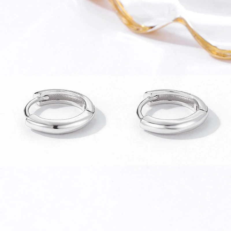 Серьги-кольца унисекс из серебра 925 пробы с крючком