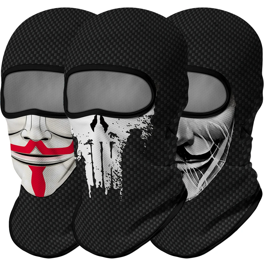 

Breathable Cycling Face Shield Buff Bandana Punisher Neck Gaiter Motocross Helmet Liner Army Ski Balaclava V for Vendetta Summer