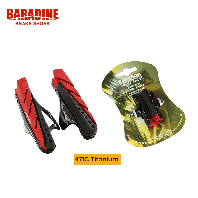 BARADINE 1 Pairs Bicycle Brake Pads For C/V Silent Durable Skid Glue Holder Shoes Blocks Rubber Parts