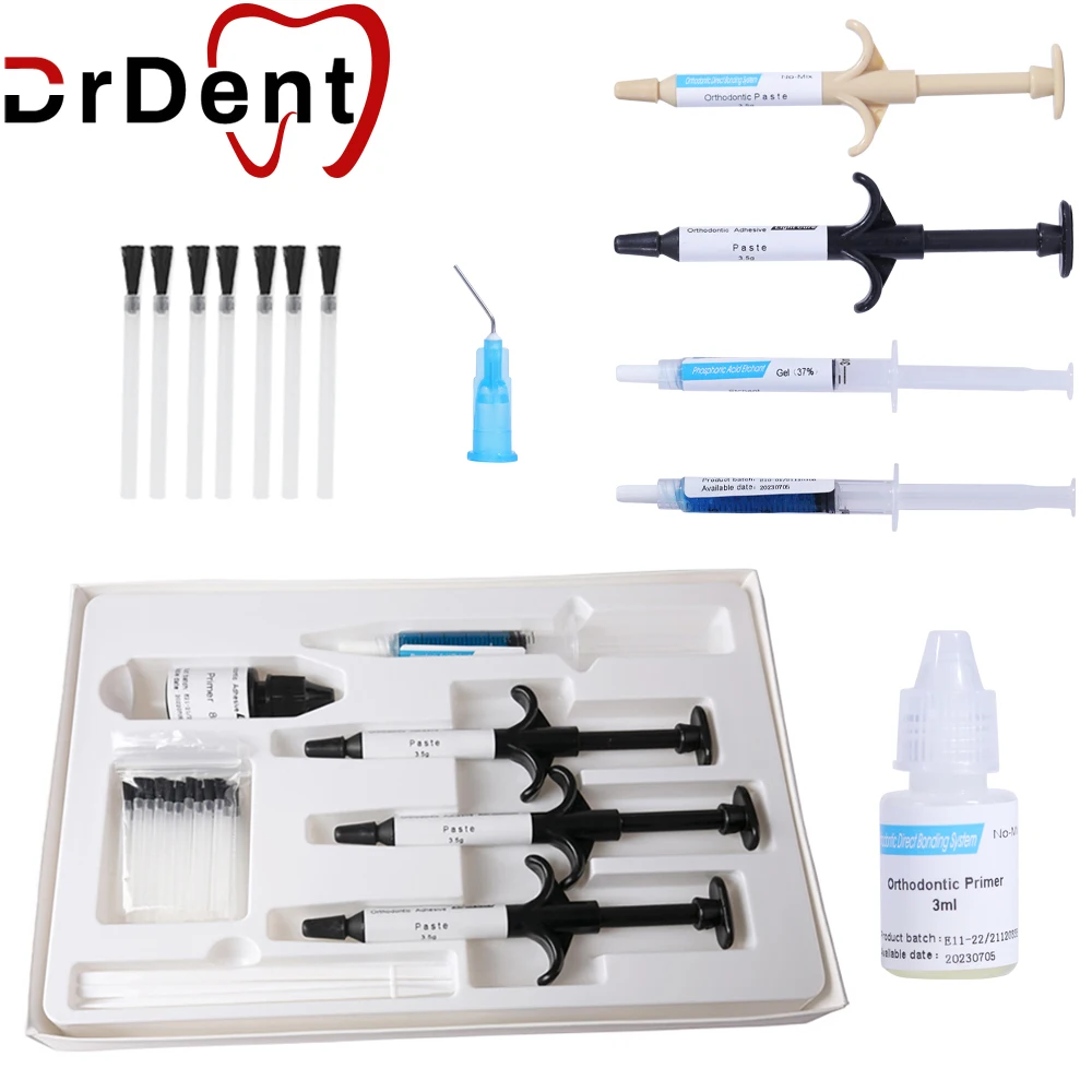

Dental Orthodontic Adhesive Light Cure Braces Glue Kit Paste Ortho Direct Bonding System Blue Glue For Brackets Ortodoncia
