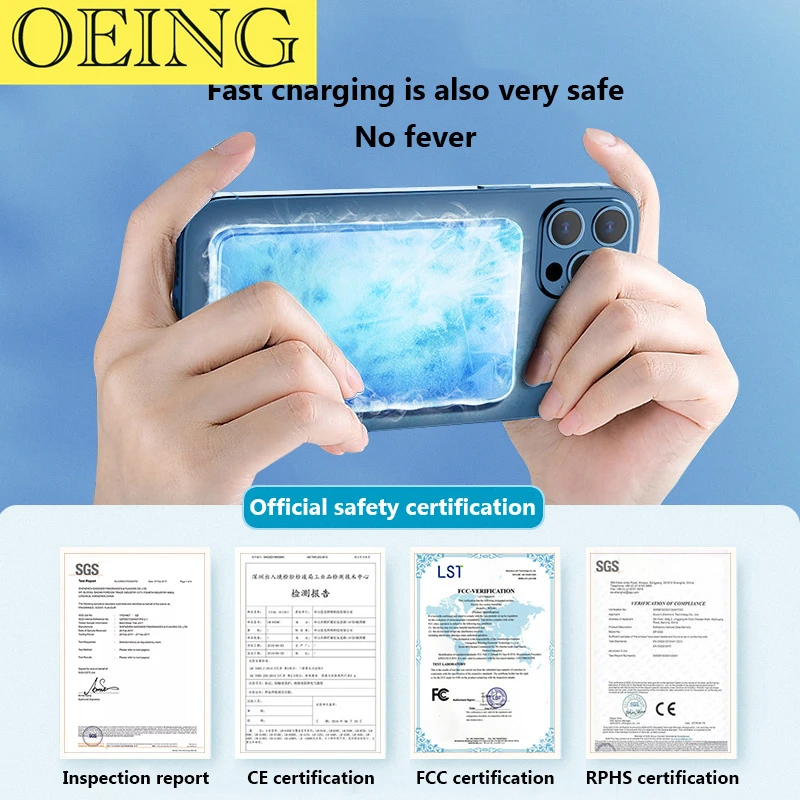 10000mAh Macsafe Power Bank Fast Charging Wireless Magnetic Portable Charger External Battery Pack for iPhone 14/13/12 Pro Max