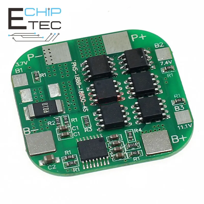 Купи Free shipping 14.8V 4S 15A Lithium Battery Protection Board 6MOS 18650 Battery Protection Module за 269 рублей в магазине AliExpress