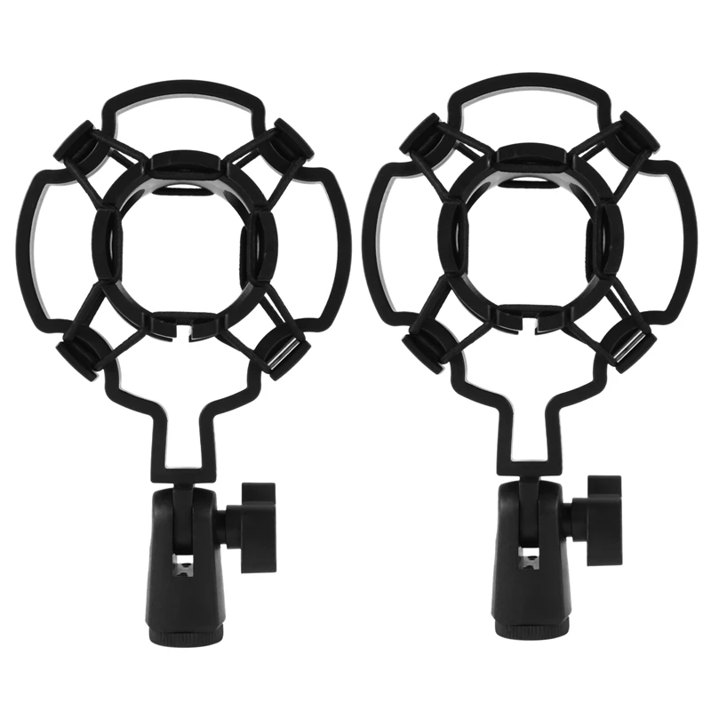 

2X Universal Professional Condenser Microphone Mic Shock Mount Holder Recording Bracket For Large Diaphram Mic Clip