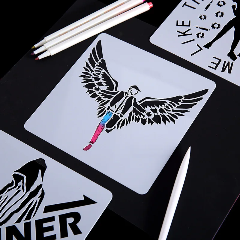 10 шт./компл. крутой металлический рисунок в виде черепа из тяжелых металлов для