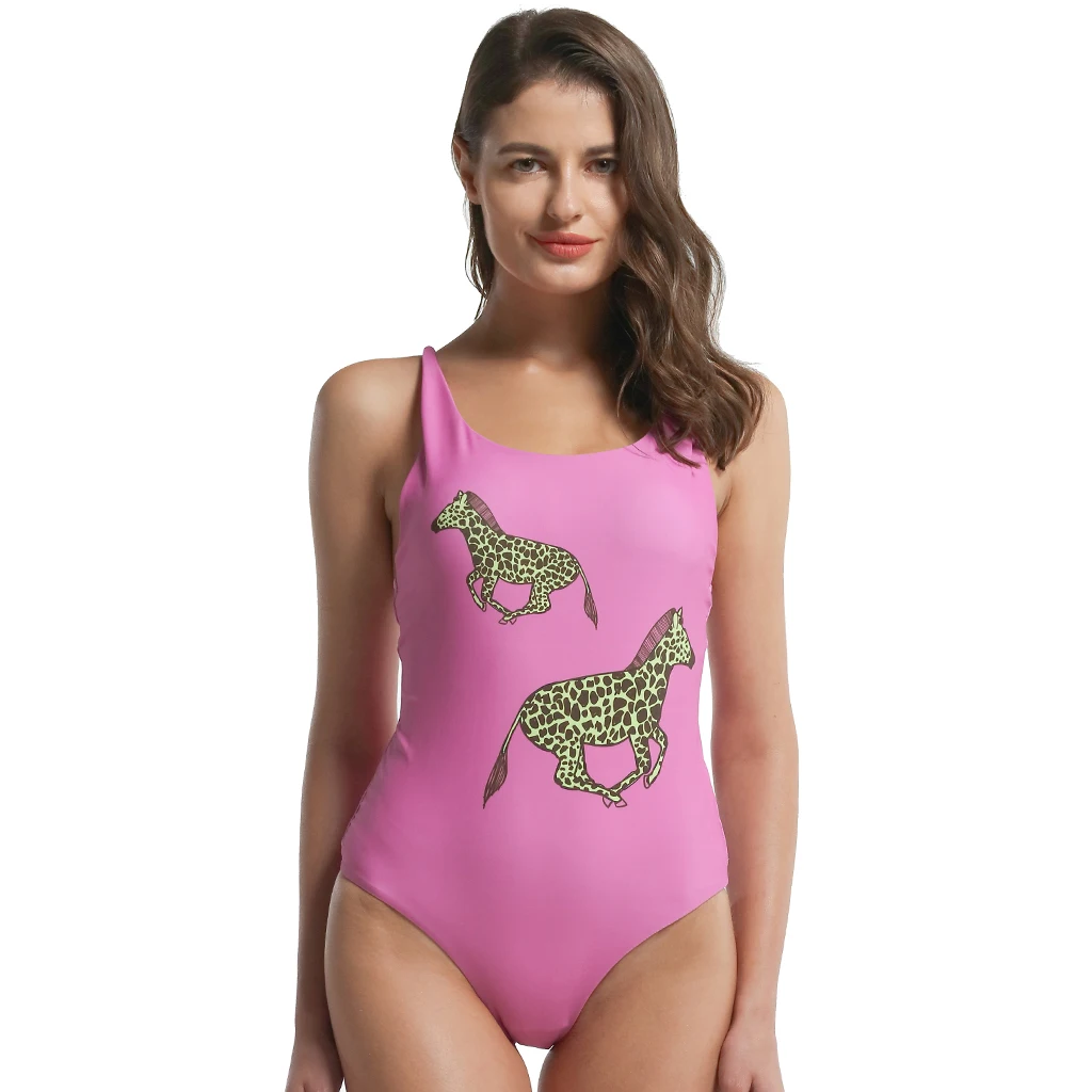 

Megartico Sexy Bikini Pink Backless Animal Pattern Bikinis Women Swimsuit Push Up Monokini Halter Tummy Control Swimwear 2022