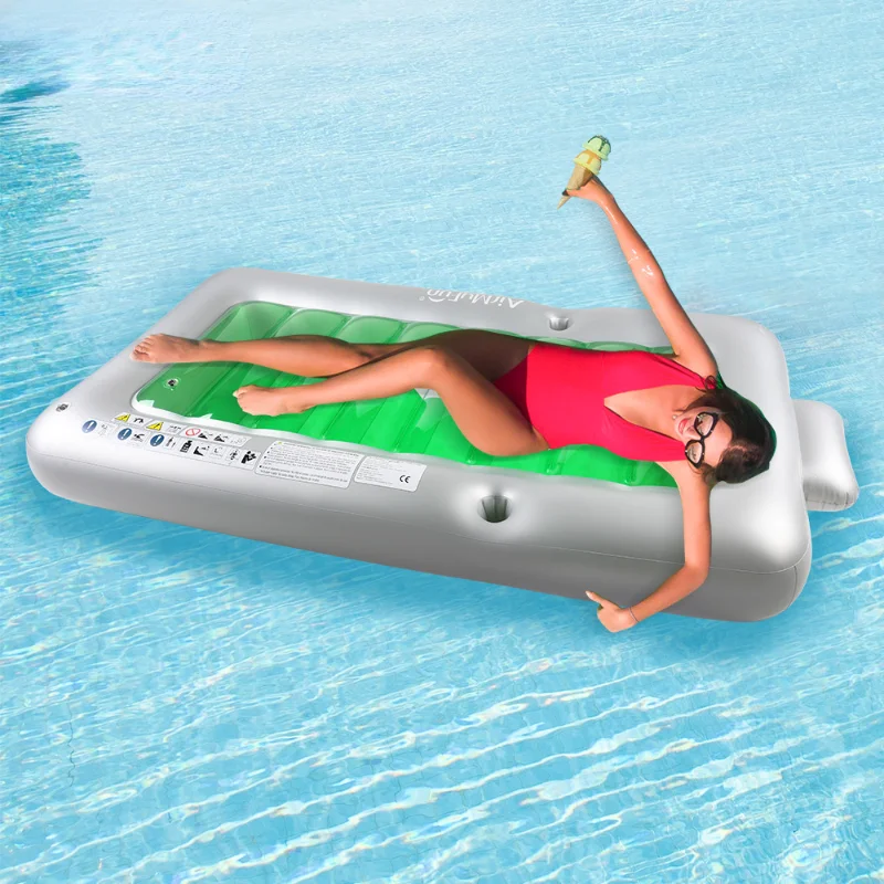 

Battery Foldable Floating Water Hammock Float Lounger Inflatable Pool Mat Floating Bed Swimming Air Mattress Pool Accessories