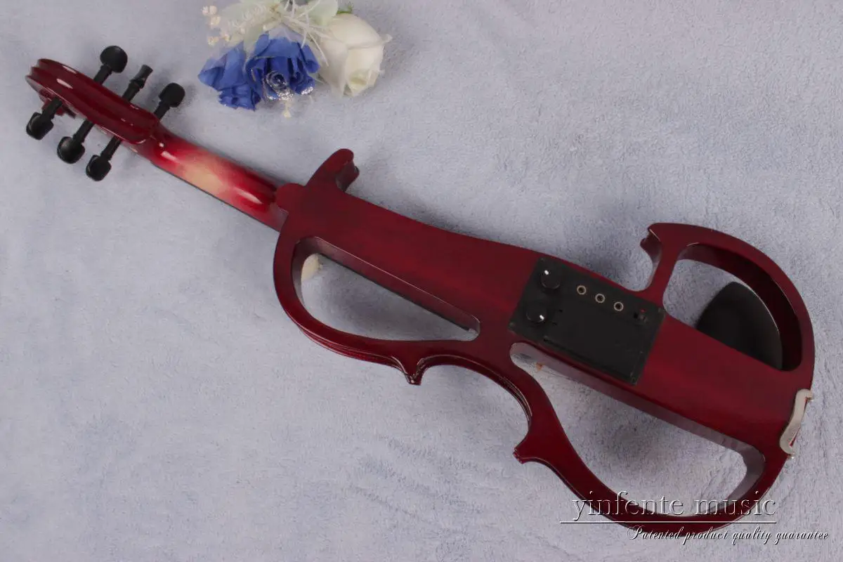 

6 strings 4/4 Electric Violin Silent Pickup Fine tone parts include New red Color #8-21 white color