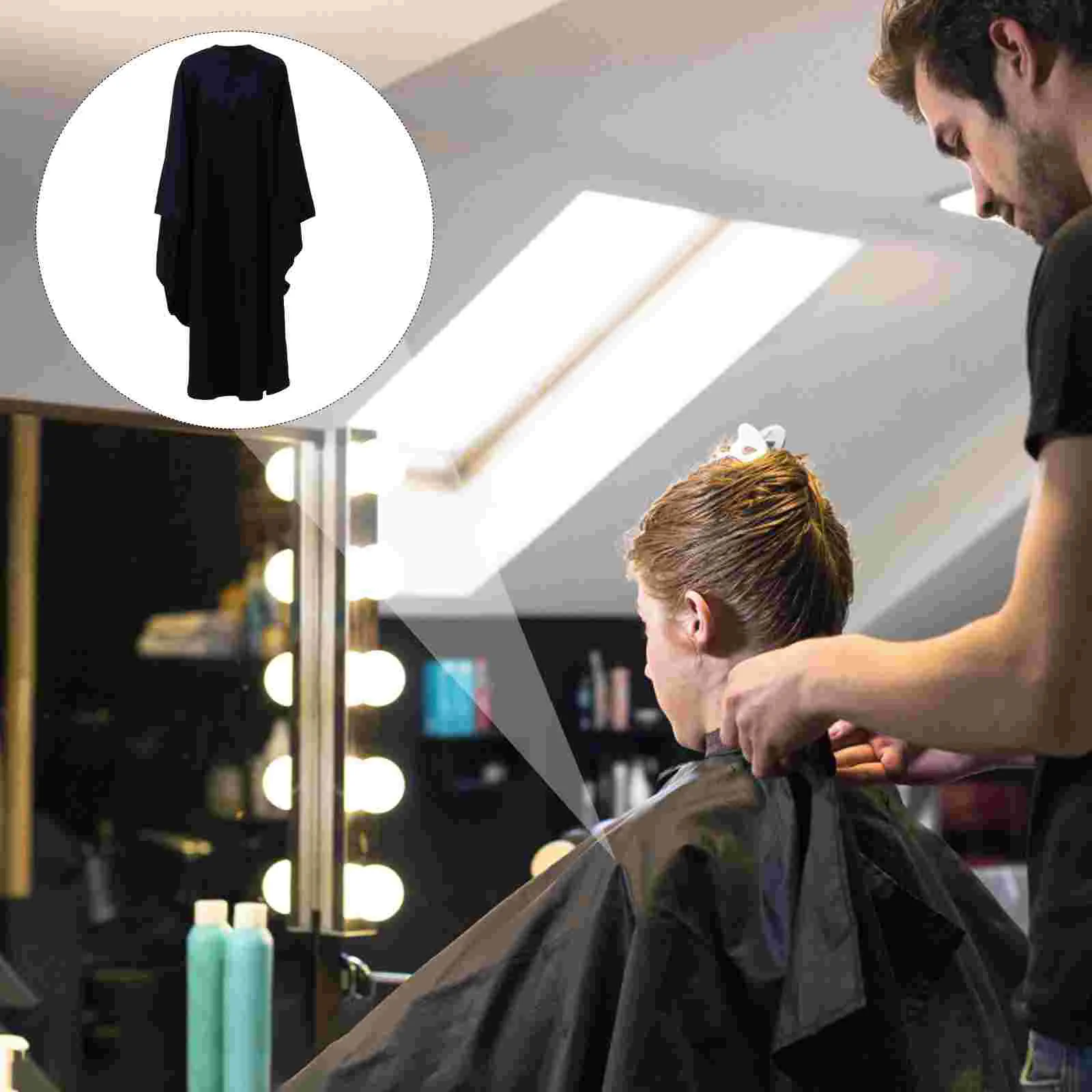 

Cape Hair Cutting Salon Hairdressing Barber Smock Haircut Styling Gown Robe Apron Shawl Sleeves Men Supplies Dyeing Coloring