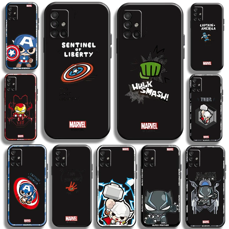 

Cartoon Marvel Avengers for Samsung Galaxy A51 A51 5G Phone Case TPU Carcasa Cases Shell Liquid Silicon full Protection Soft
