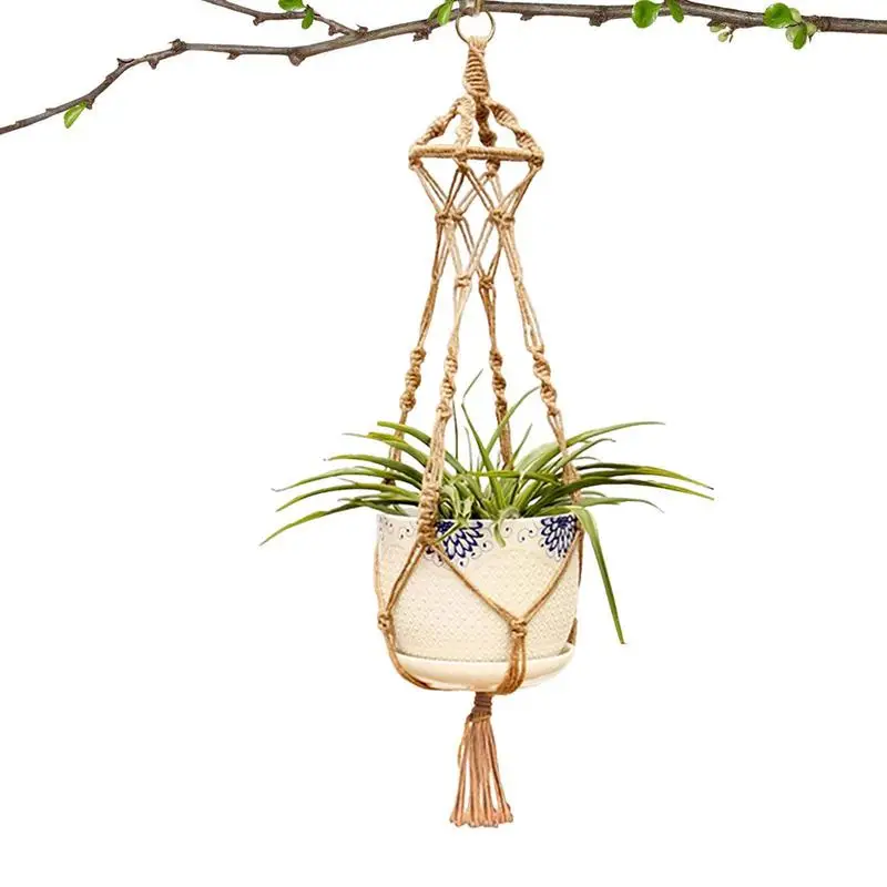 

Largesized Hanging Plant Hanger Cotton And Linen Flower Pot Holder Hemp Rope Basket Rope Pots For Handmade Craft