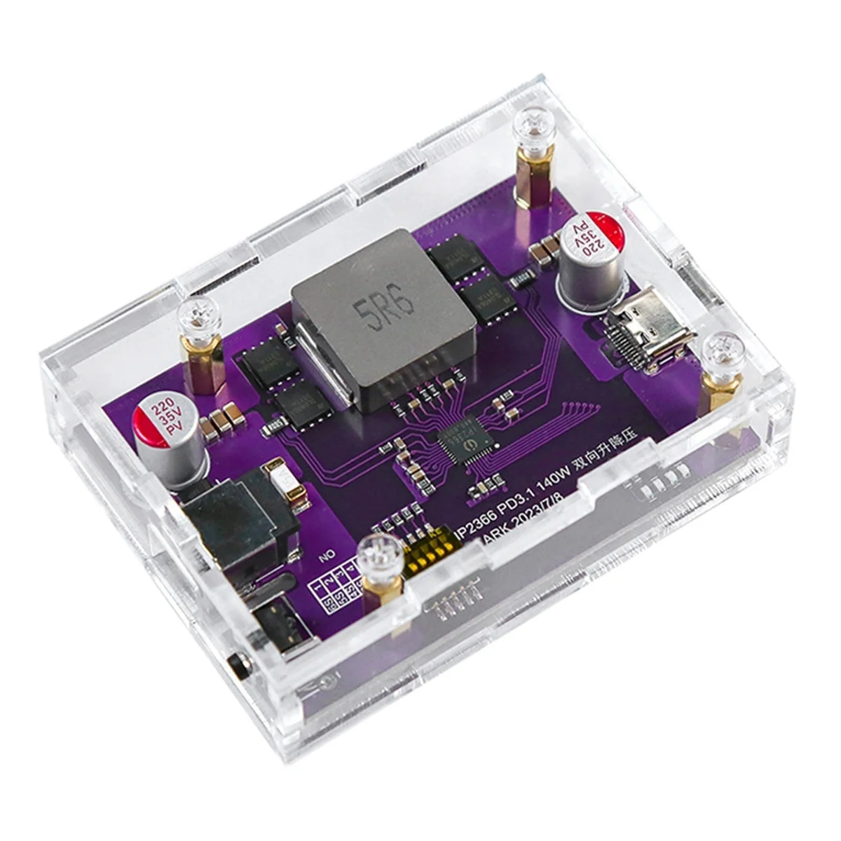 PD3.1 140 Вт Power Bank DIY модуль 2S/3S/4S/5S/6S переключаемый IP2366 двунаправленный быстрой