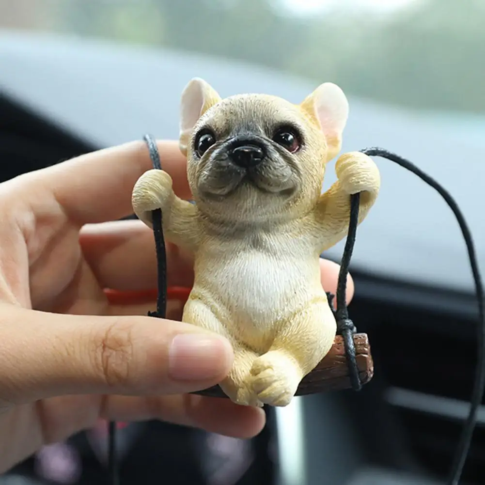 

Car Pendant Practical Rearview Mirror Interior Decor Hanging Puppy Shape Mini Puppy Car Hanging Toy Ornament Car Accessories