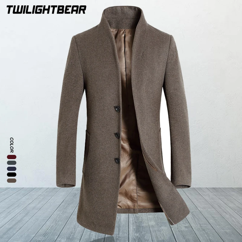 

Winter Men's Wool Coat 5XL 6XL Oversize Male Overcoat High Quality Thinken Business Casual Men Clothing Woollen Pea Coats BF1681