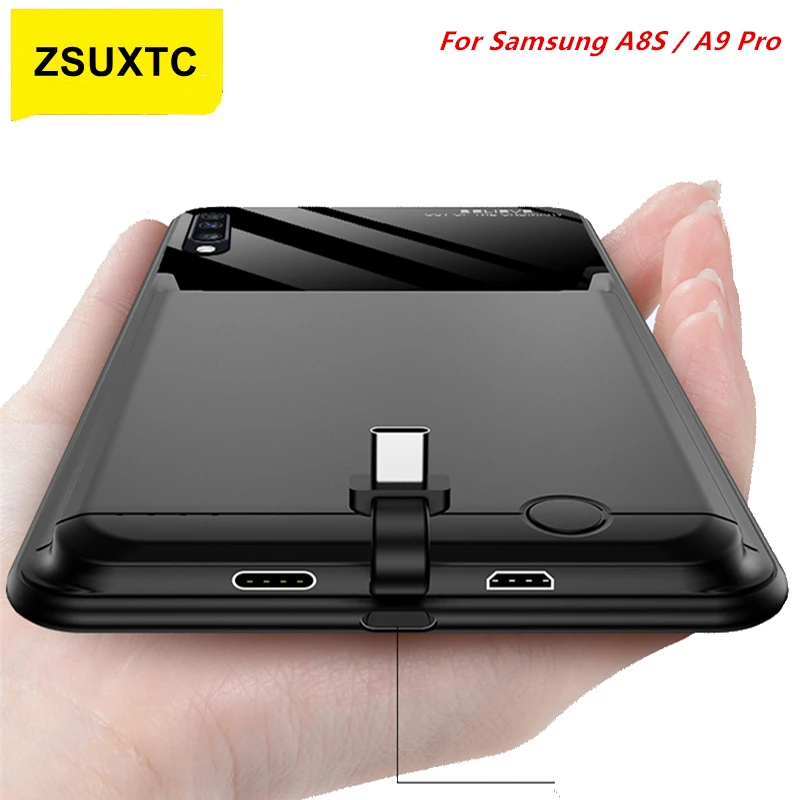 

10000Mah Power Case For Samsung Galaxy A8S Battery Case A9 Pro Battery Charger Bank Power Case For Samsung A9 Pro Battery Case
