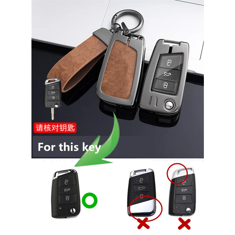 

Zinc Alloy Car Key Case Cover For VW Volkswagen Polo Tiguan Passat B5 B6 B7 Golf 4 5 6 MK6 Jetta Lavida