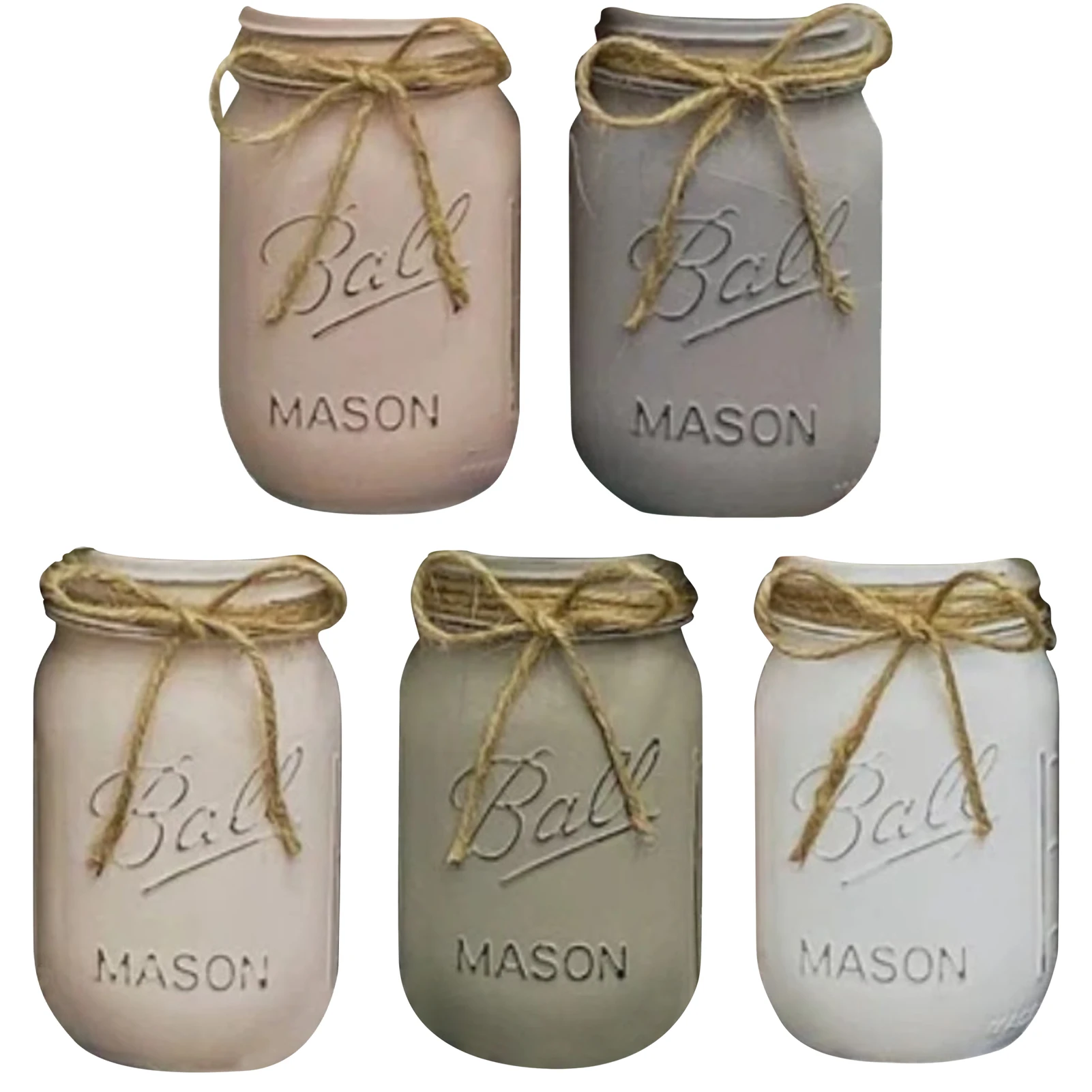 

Jar Dining Table Centerpiece | Outdoor Mason Pot Centerpiece For Table Decoration | Jars Rustic Farmhouse Decor Centerpiece For