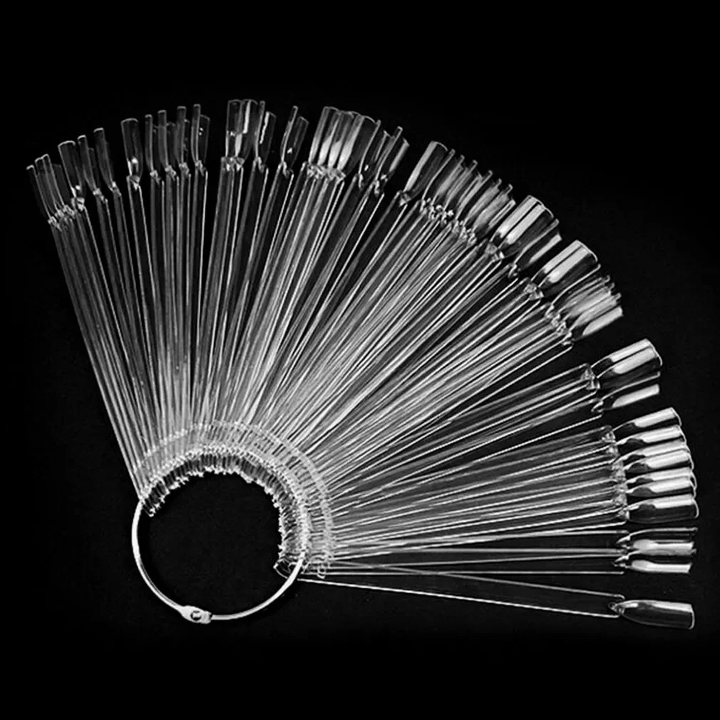 

Nail Art Tips Display Practice Sticks Fan Shaped Nail Polish Swatches Nail Color Sample Nail Art Practice Tools