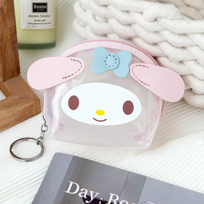 Прозрачный портативный кошелек Sanrio Hello Kitty My Melody Cinnamoroll студенческий Кошелек для