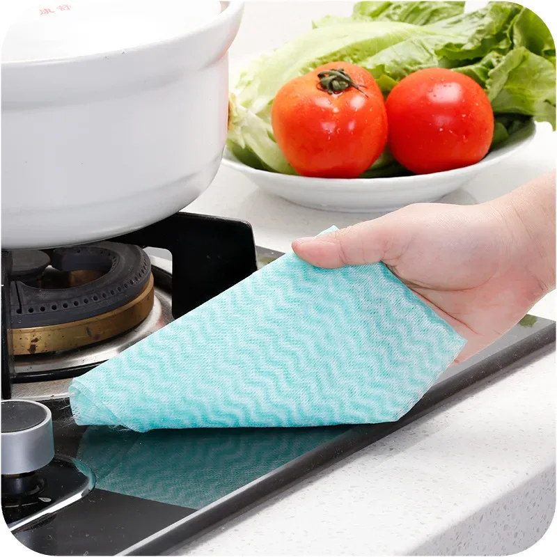 1 рулон бытовой не-сплетенный не режущая губка моющаяся тряпичная салфетка для