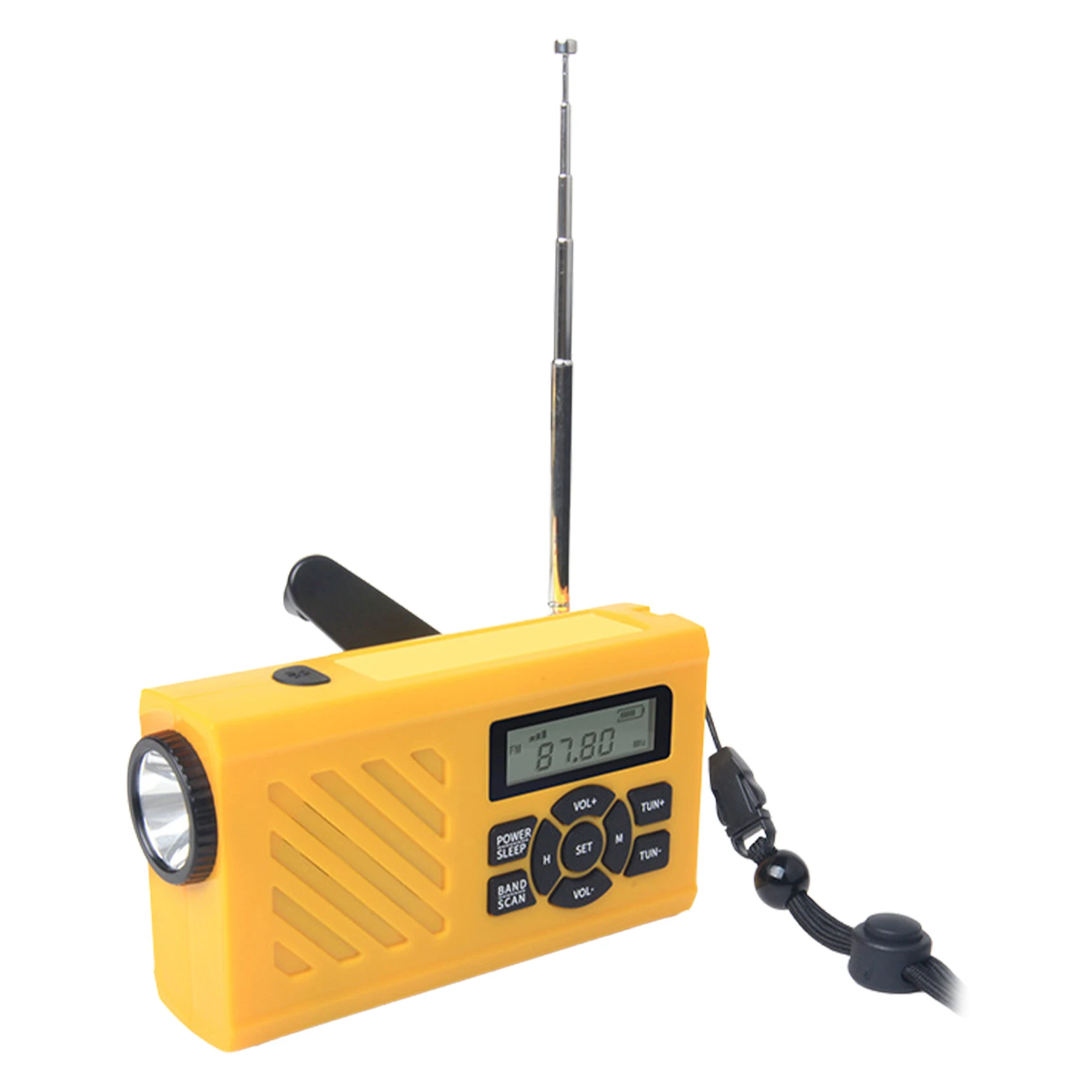 

Hand Crank Radio Flashlight Emergency Radio Self Powered AM/FM/SW Radio With 2000mAh Power Bank Cell Phone Charger USB