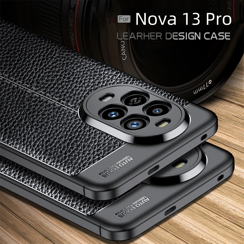 Чехол для Huawei Nova 13 Pro чехол Capas новый противоударный из мягкой кожи ТПУ Fundas