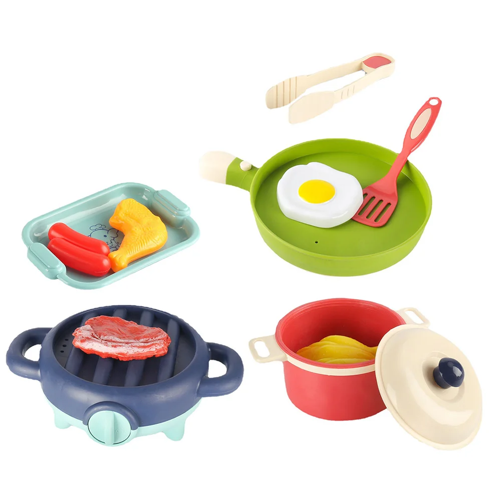 

Toy Kitchen Play Cooking Kids Pretend Cookware Playset Children Educational Set Accessories Appliances Food Playsets Plaything