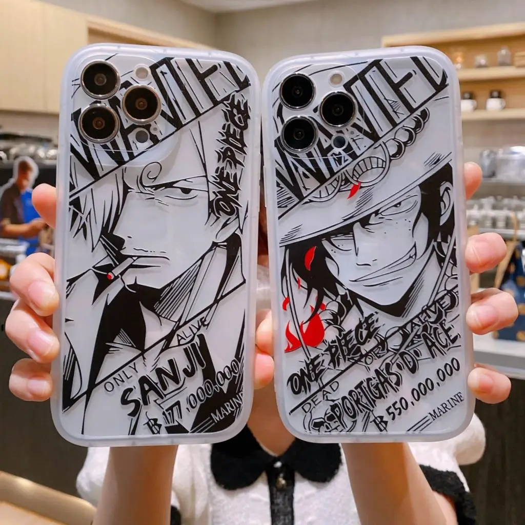 

BANDAI Anime One Piece D Ace Roronoa Zoro phone case for IPhone 11 7 8P X XR XS XS MAX 11 12pro 13 pro max 13 promax 2022 cover