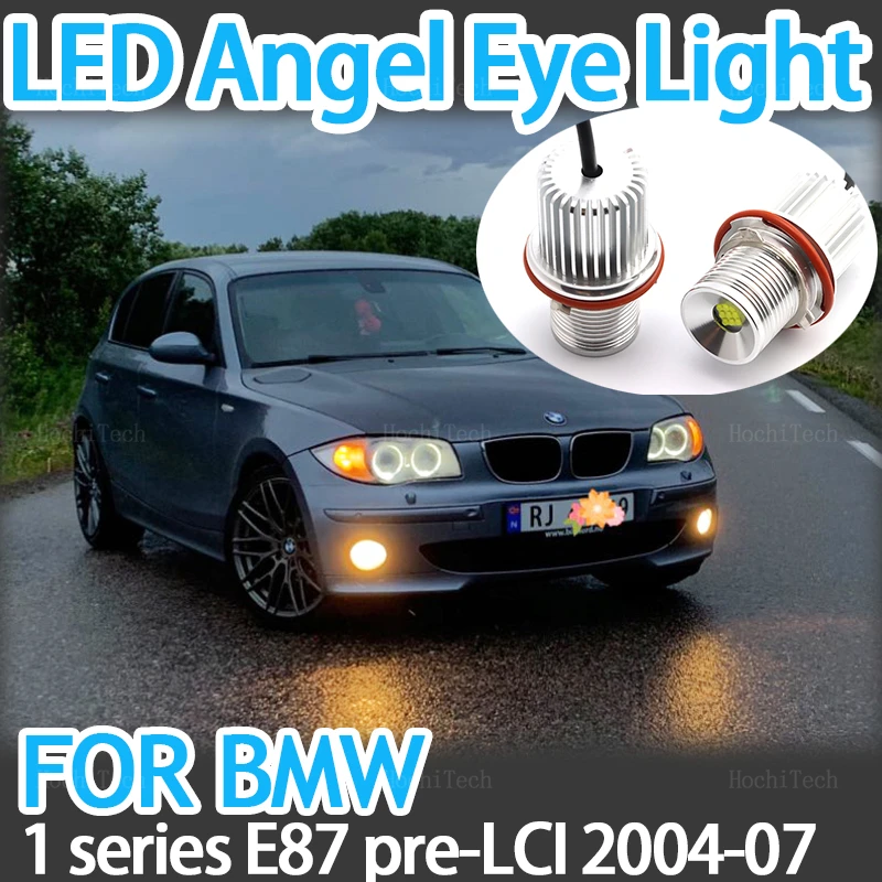 

for BMW 1 series E87 116i 116d 118i 118d 120i 120d 130i pre-LCI 04-07 90W Canbus Error Free LED Angel Eyes Marker Lights Bulbs