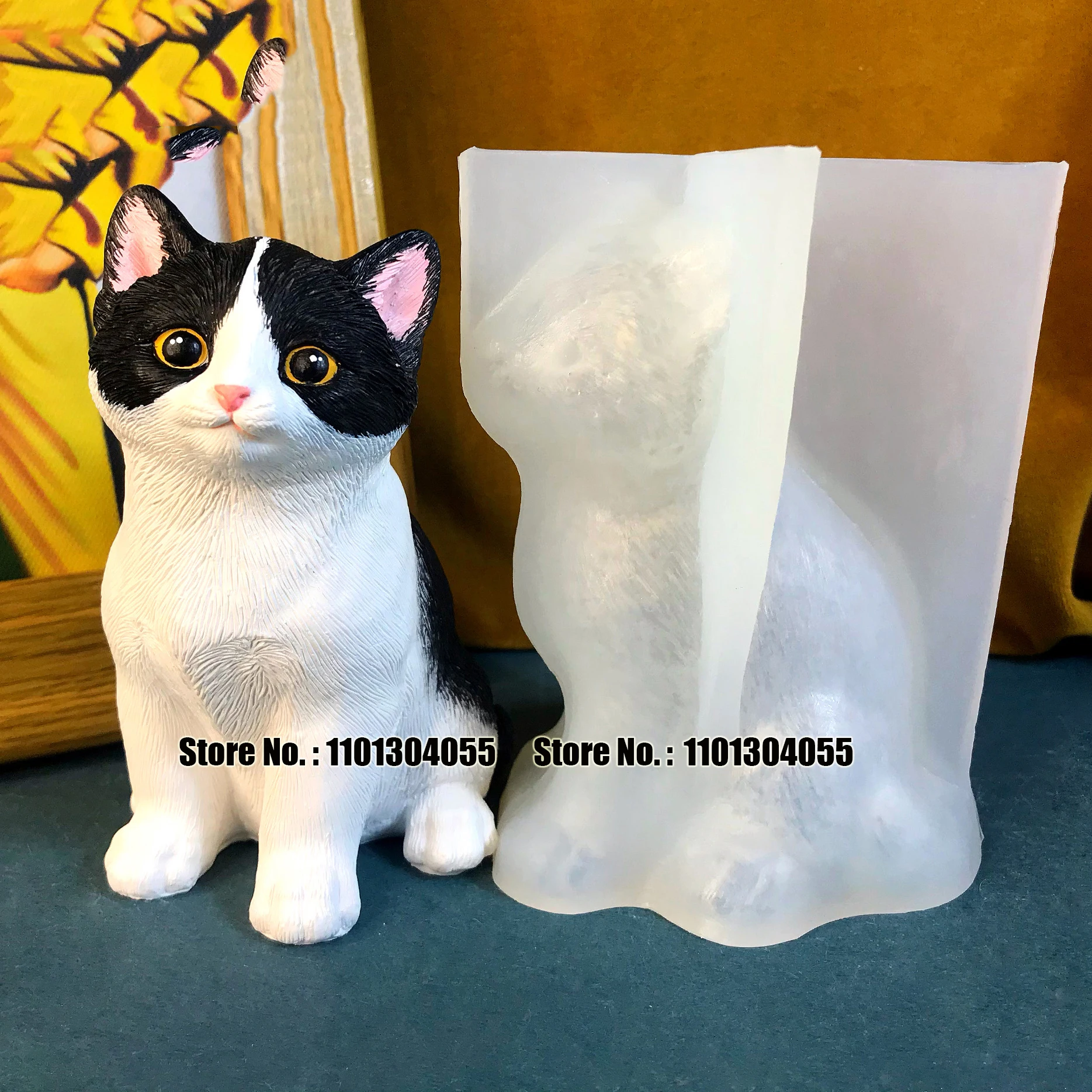 Симпатичная форма для смолы в виде киски силиконовая изготовления 3d-котят и