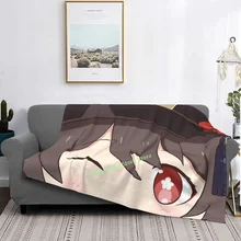 Hu tao genshin Manta de impacto para niños y adultos, manta decorativa con estampado 3D para sofá, dormitorio, regalo de Navidad (3)