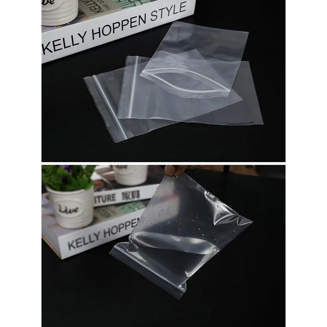 

100Pcs/Pack Small Clear Zipper Bags Plastic Self Seal Bag Resealable Lock Food Storage Vacuum Fresh Organizer 5x7mm 7x11mm 4x6mm
