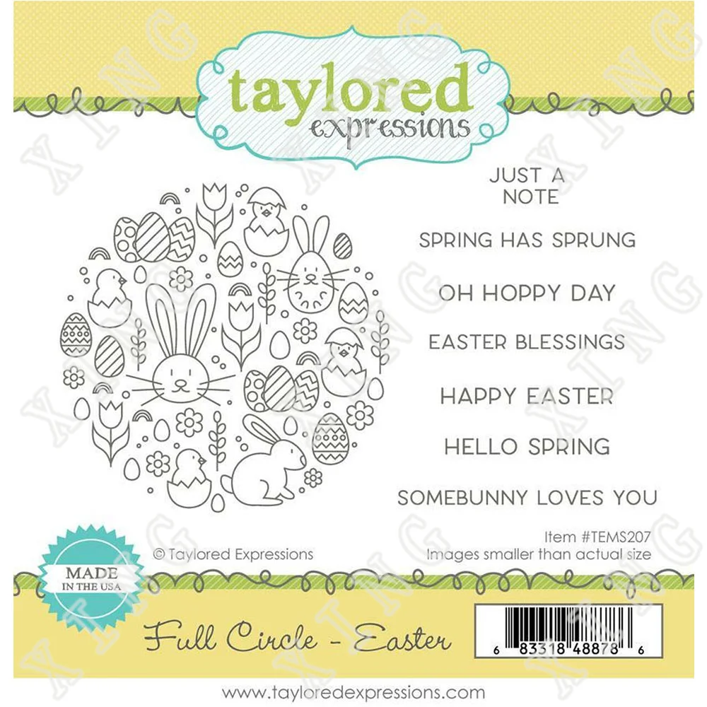 

2022 New Full Circle - Easter Clear Silicone Stamps Seal Diy Craft Paper Scrapbooking Greeting Card Decoration Embossing Molds