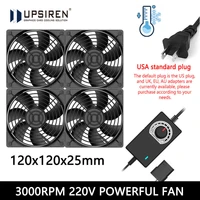 upsiren vf120 fan 120mm powerful high speed air volume server cooling fan 3000rpm 220v btc miner workstation cabinet fan