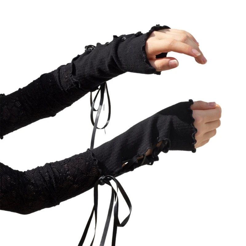 Новый стиль длинные рукава для девочек съемные эластичные манжеты банкетные