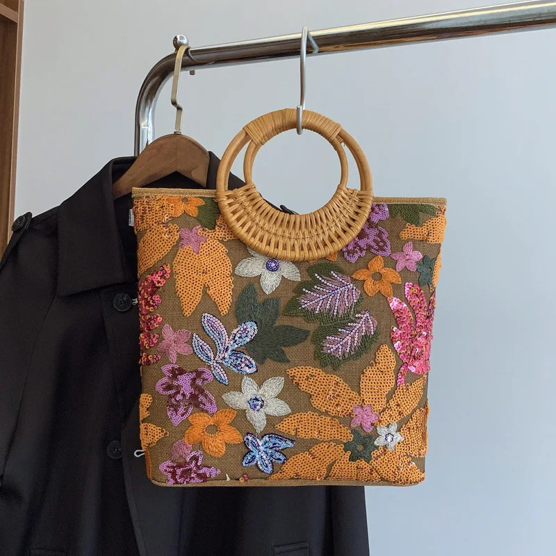 Текстурированная сумка-тоут в иностранном стиле осень 2023 новая женская сумка с