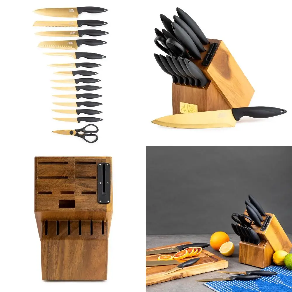 

High-Quality, Stylish & Durable Kitchen Knife Block Set for Chefs & Home Cooks - An Essential Kitchen Tool for Every Great Chef