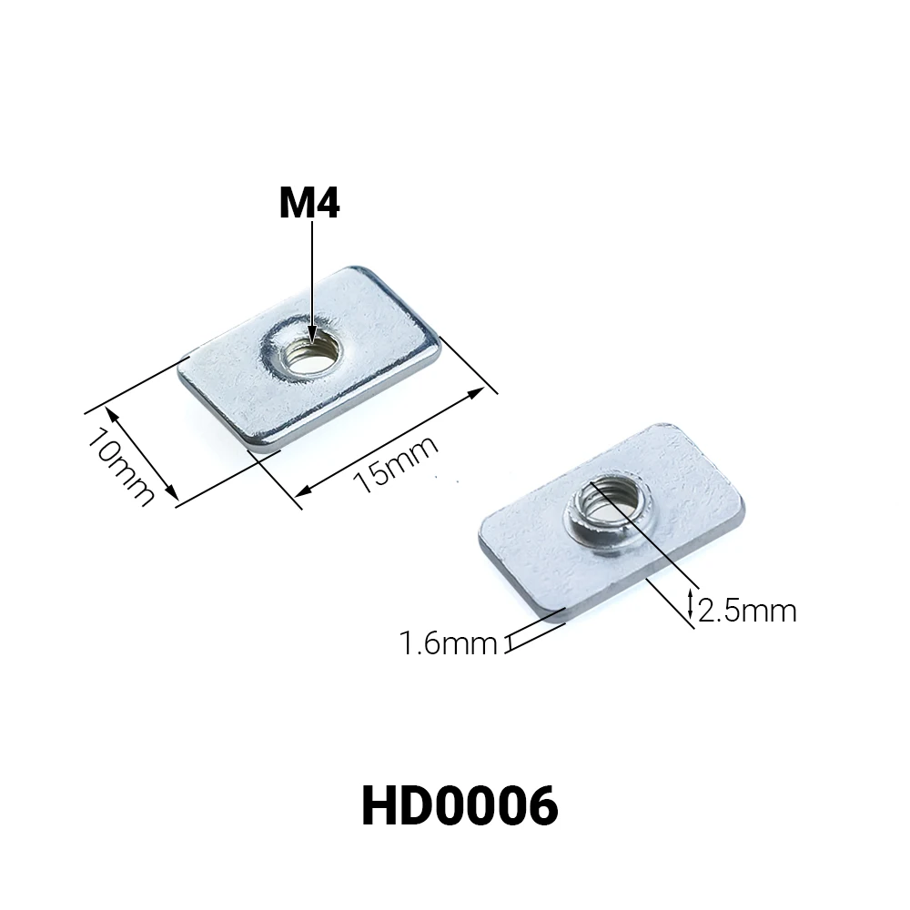 

Тройные гайки M3 M4 M5 для V-образного профиля